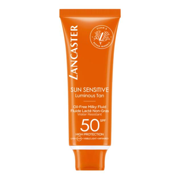 LANCASTER "Clean Sun Sensitive" Milky Fluid SPF 50 50 ml Muttertagsangebot