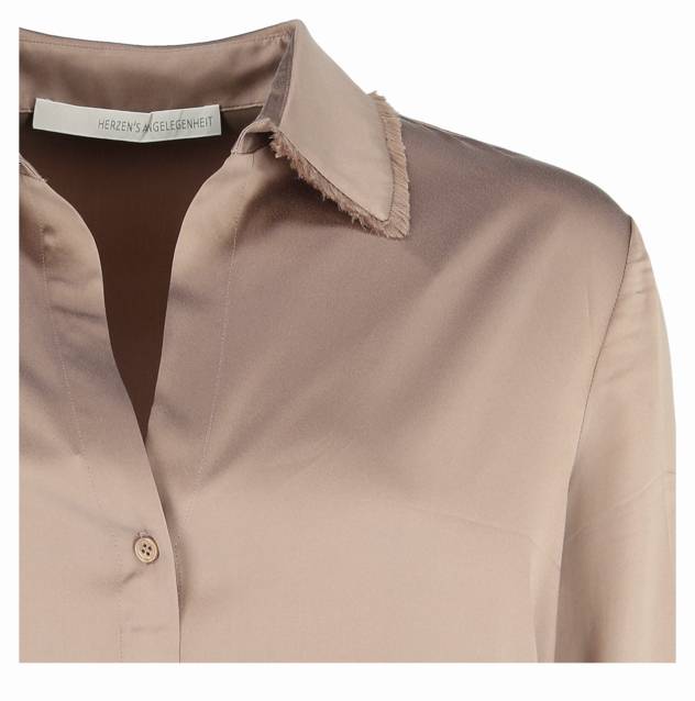 HERZEN'S ANGELEGENHEIT Seidenbluse mit Hemdkragen 50% Rabatt mit kostenlosem Versand