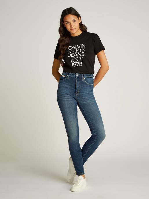 CALVIN KLEIN JEANS MIXED LOGO REGULAR TEE Sonderangebot