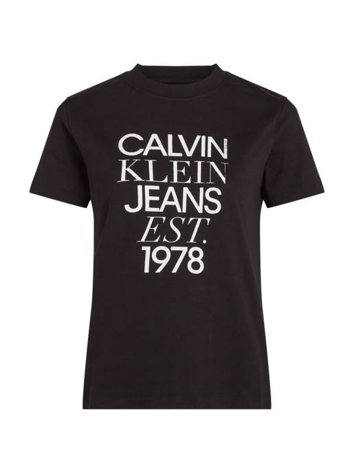 CALVIN KLEIN JEANS MIXED LOGO REGULAR TEE Sonderangebot