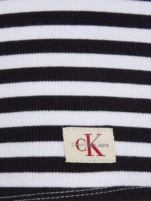 CALVIN KLEIN JEANS WOVEN LABEL RIB LONG SLEEVE Rabatt
