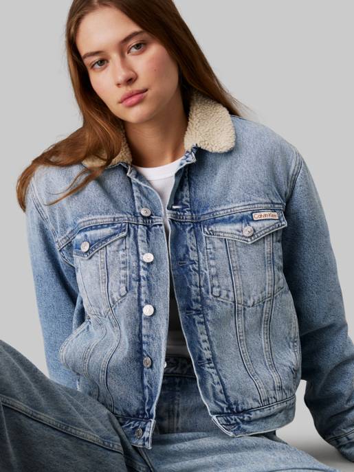 CALVIN KLEIN JEANS REGULAR SHERPA DENIM JACKET Top Angebot