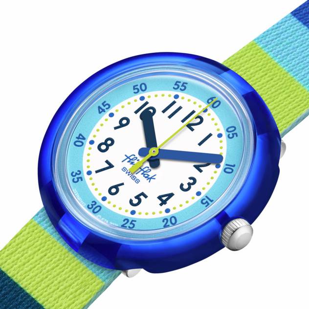 Flik Flak Uhr "Stripy Blue" Limitierter Zeitrabatt