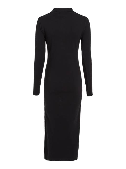 CALVIN KLEIN JEANS WOVEN LABEL RIB POLO LS DRESS Letzter Tag