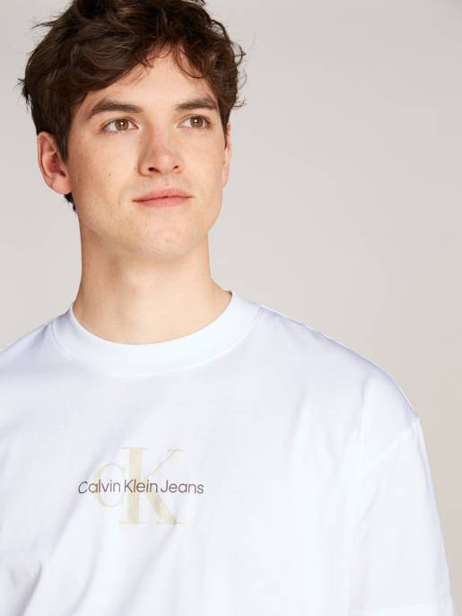 CALVIN KLEIN JEANS TEXTURED MONOLOGO BOYFRIEND TEE Zeitbegrenzte Promotion