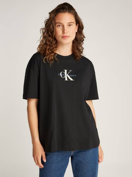CALVIN KLEIN JEANS TEXTURED MONOLOGO BOYFRIEND TEE Bis zu 50% Rabatt