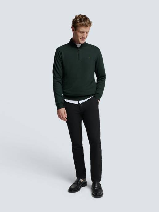 No Excess Pullover Half Zip 2 Coloured Melange Discount Store für neue Produkte