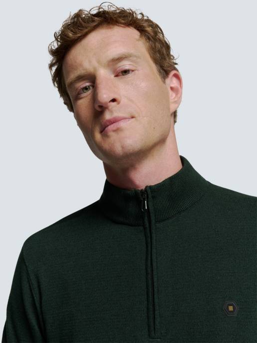 No Excess Pullover Half Zip 2 Coloured Melange Discount Store für neue Produkte