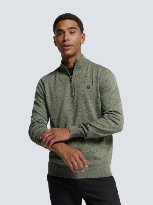 No Excess Pullover Half Zip 2 Coloured Melange Nur noch ein Tag übrig