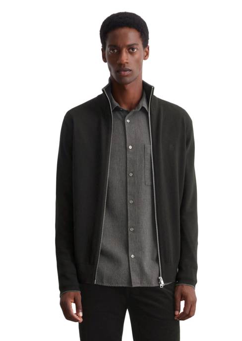 Marc O'Polo Zipped cardigan with stand up colla Schlussverkauf