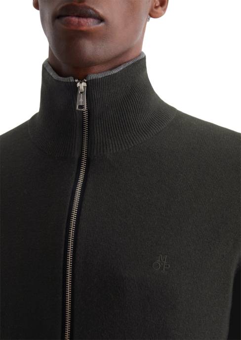 Marc O'Polo Zipped cardigan with stand up colla Schlussverkauf