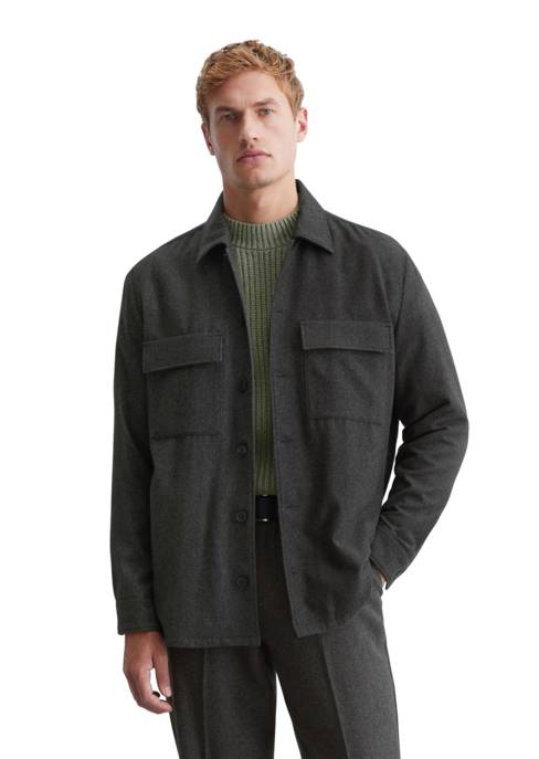 Marc O'Polo Overshirt with bowling collar Begrenztes Angebot