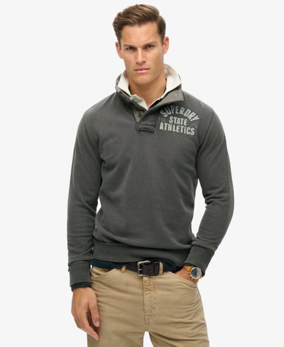 SUPERDRY Henley Sweatshirt "Vintage Athletic" Zeitlich begrenztes Angebot