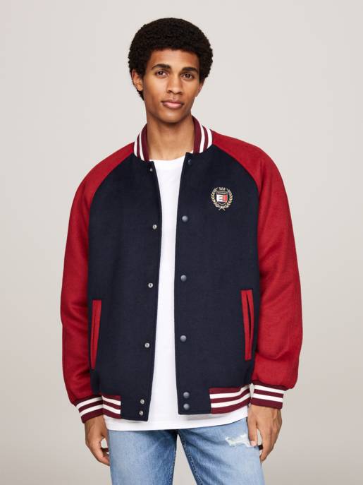 TOMMY JEANS TJM WOOL BLEND CREST BOMBER Kostenlose Rückgabe