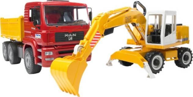BRUDER MAN TGA Kipper+Liebherr Schaufelbagger Begrenzt auf 3 Tage