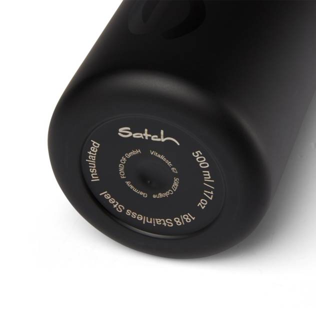 SATCH Edelstahl-Trinkflasche "Black Steel" Limitierter Zeitrabatt