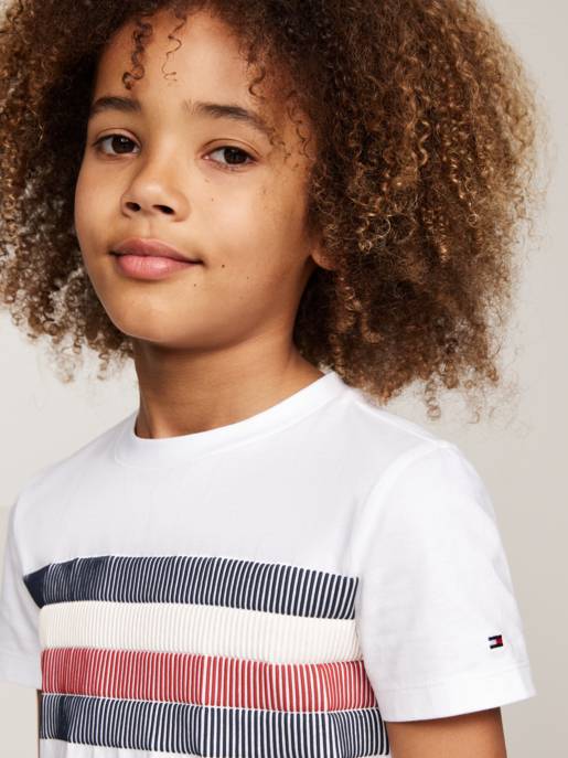 Tommy Hilfiger T-Shirt mit Streifenprint Zeitbegrenzte Promotion