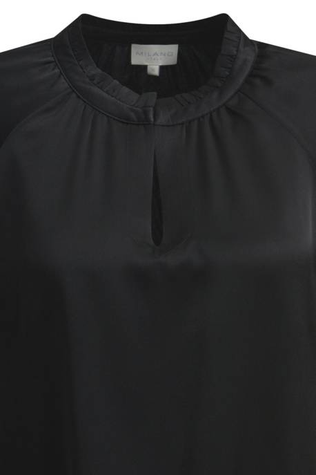 MILANO ITALY BLOUSE W STAND UP COLLAR W RUFFLES Begrenzt auf 3 Tage