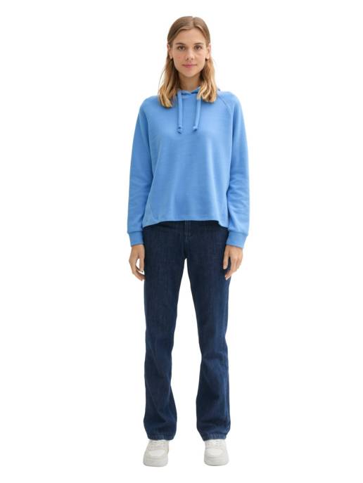 DENIM Tom Tailor Cozy hoodie with strings Saisonschlussverkauf