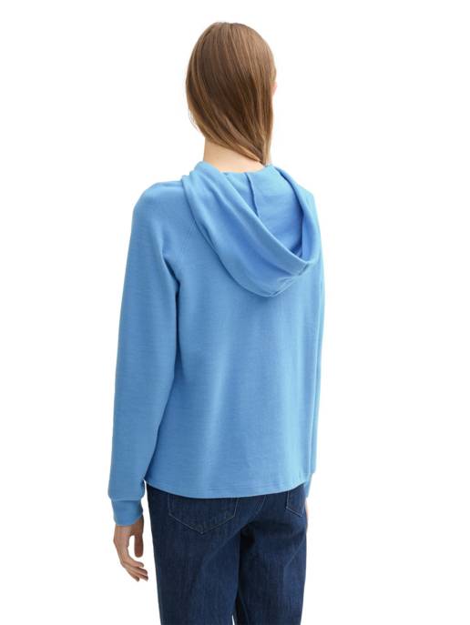 DENIM Tom Tailor Cozy hoodie with strings Saisonschlussverkauf