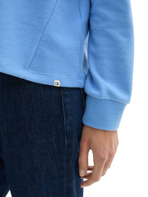 DENIM Tom Tailor Cozy hoodie with strings Saisonschlussverkauf