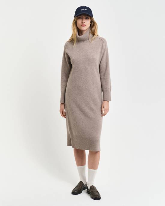 GANT HERRINGBONE DETAIL ROLLNECK DRESS Saisonale Angebote