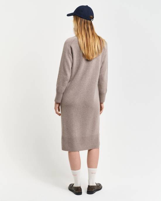 GANT HERRINGBONE DETAIL ROLLNECK DRESS Saisonale Angebote