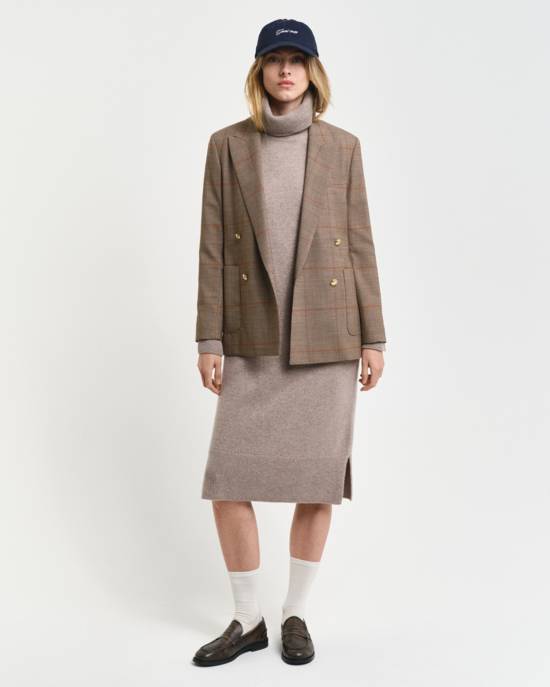 GANT HERRINGBONE DETAIL ROLLNECK DRESS Saisonale Angebote