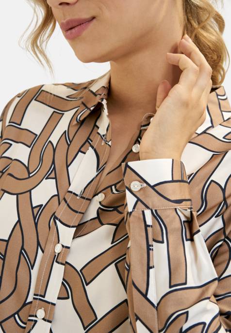MILANO ITALY BLOUSE W COLLAR AND PLACKET AE 1/1 Sonderangebote