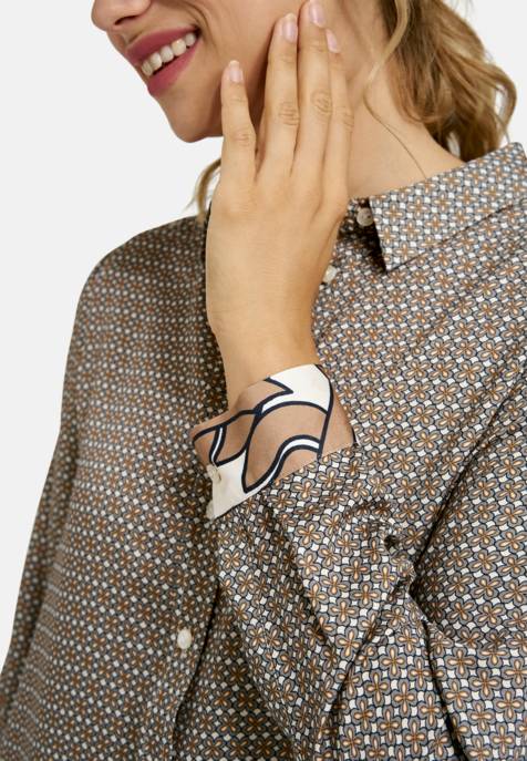 MILANO ITALY BLOUSE W COLLAR AND PLACKET AE 1/1 Riesige Ersparnisse