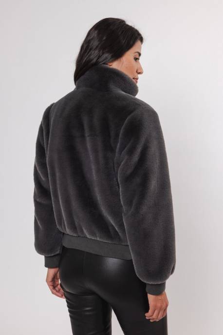 RINO & PELLE Short fake fur jacket Bis zu 55% Rabatt