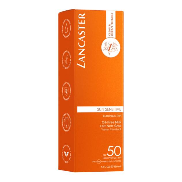 LANCASTER "Clean Sun Sensitive" Oil-Free Body Milk SPF 50 150 ml Auslauf