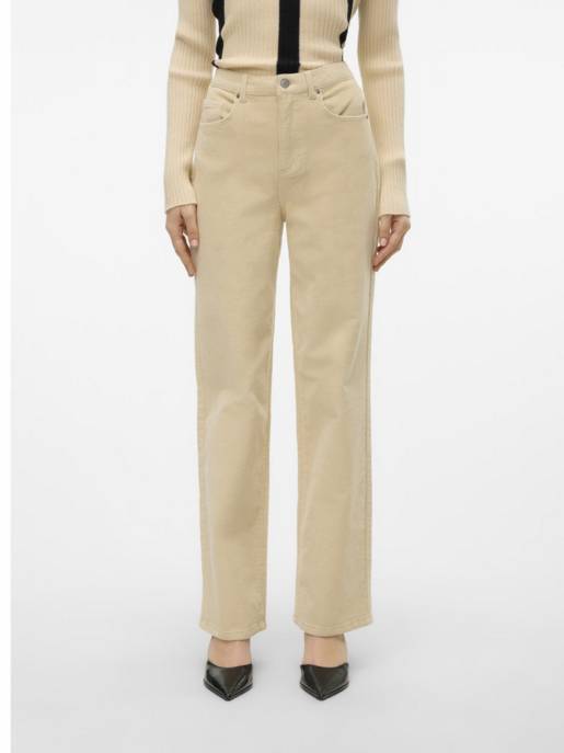 VERO MODA VMTESSA HR WIDE CORUDROY PANTS Super Rabatt