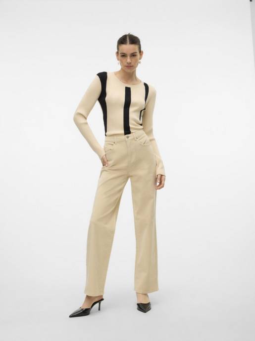 VERO MODA VMTESSA HR WIDE CORUDROY PANTS Super Rabatt