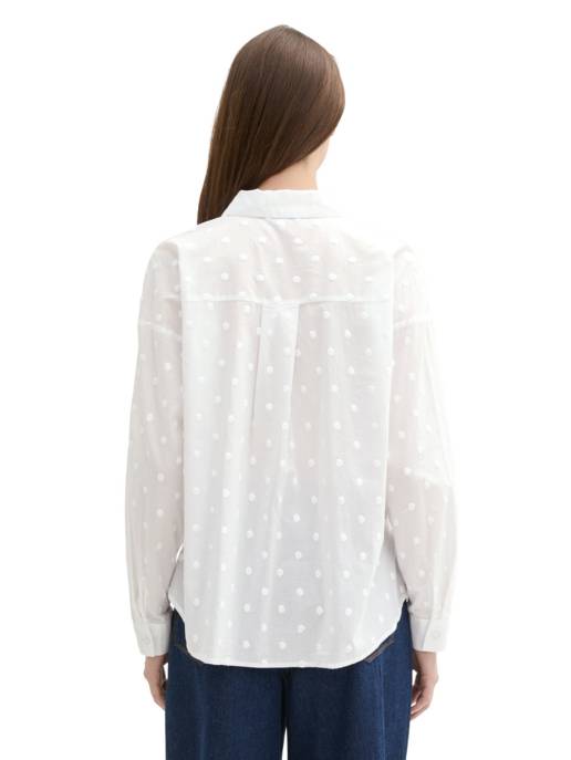 DENIM Tom Tailor dot structure blouse Riesige Rabatte