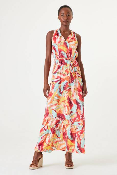 GARCIA Maxikleid mit floralem Muster zollfrei
