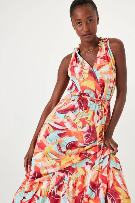 GARCIA Maxikleid mit floralem Muster zollfrei