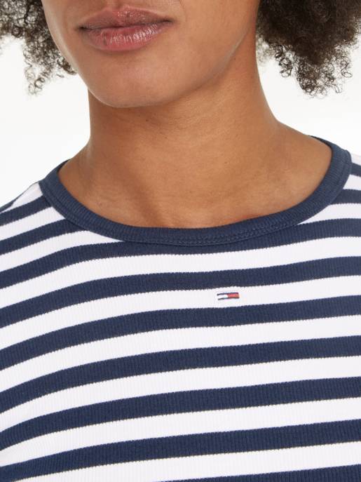 TOMMY JEANS Langarmshirt "Rib Stripe" Blitzverkäufe