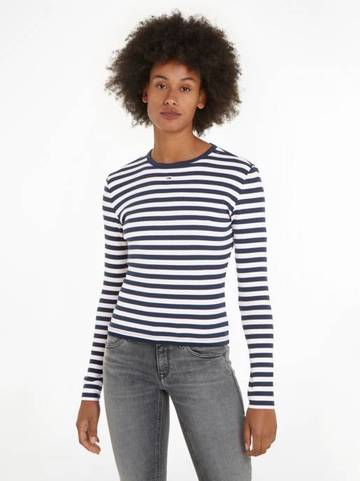 TOMMY JEANS Langarmshirt "Rib Stripe" Blitzverkäufe