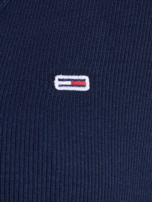 TOMMY JEANS TJW Slim Essential Rib V SS Black Friday
