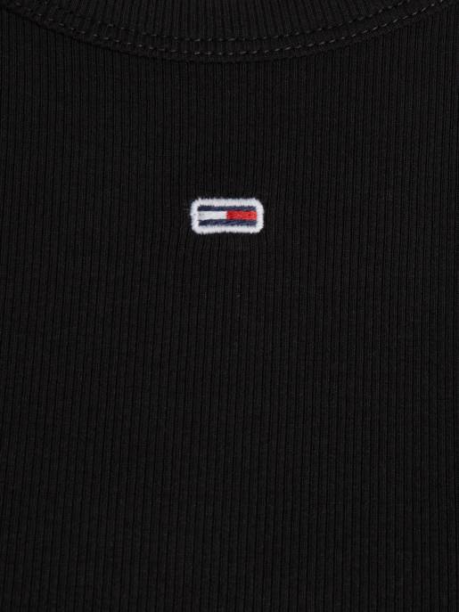 TOMMY JEANS TJW Slim Essential Rib SS EXT Große Rabatte