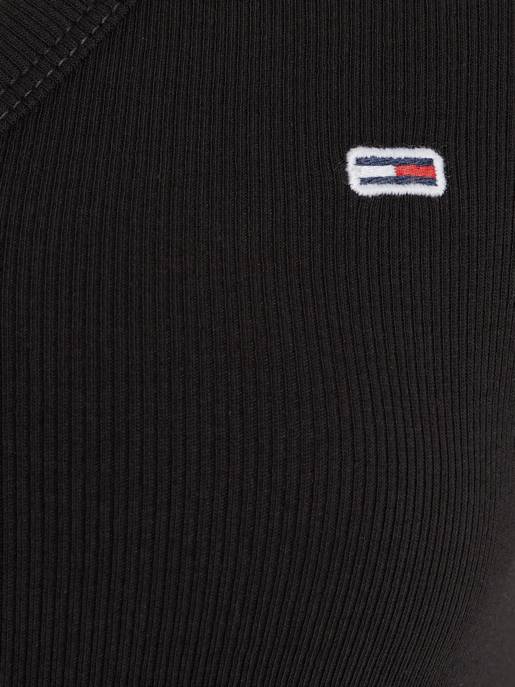 TOMMY JEANS TJW Slim Essential Rib V SS Bestseller