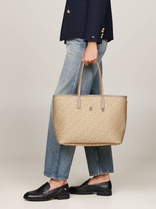 Tommy Hilfiger Leder-Shopper "Monoplay" Rabatt