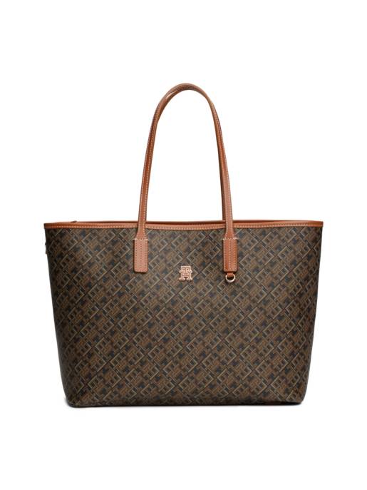 Tommy Hilfiger Leder-Shopper "Monoplay" Günstig kaufen