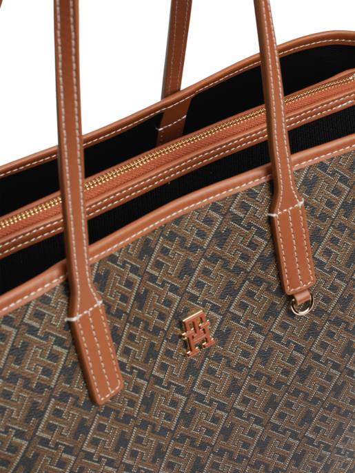 Tommy Hilfiger Leder-Shopper "Monoplay" Günstig kaufen
