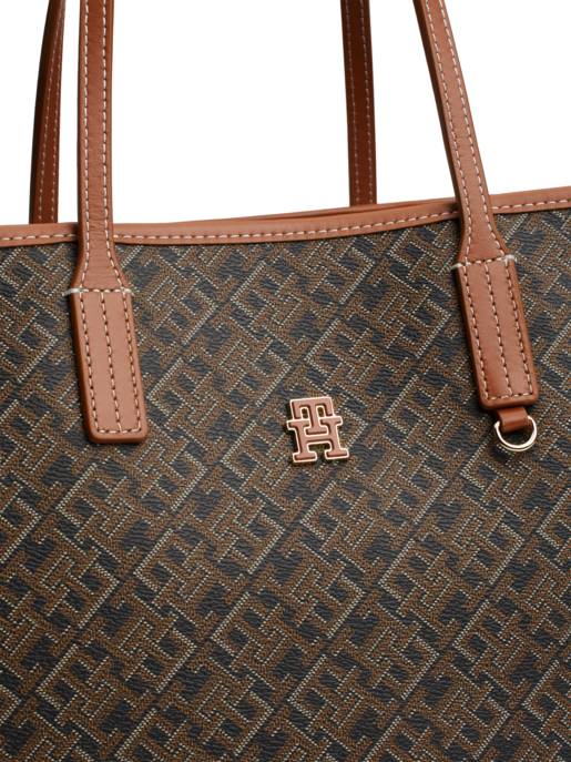 Tommy Hilfiger Leder-Shopper "Monoplay" Günstig kaufen