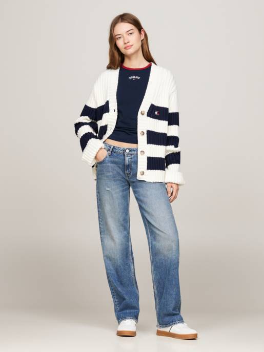 TOMMY JEANS TJW RWB BACK FLAG CARDIGAN EXT Großer Ausverkauf