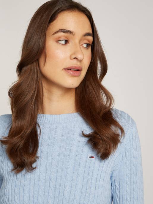 TOMMY JEANS TJW CABLE ESSENTIAL SWEATER Begrenztes Angebot