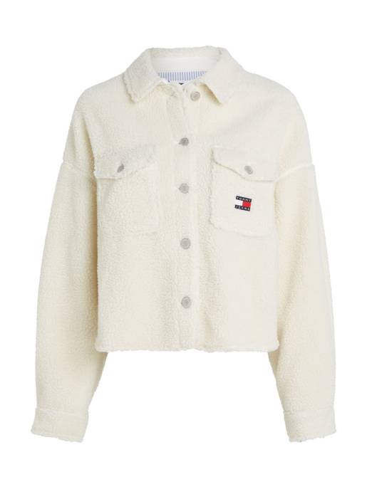 TOMMY JEANS TJW TEDDY BADGE OVERSHIRT EXT Preisnachlass