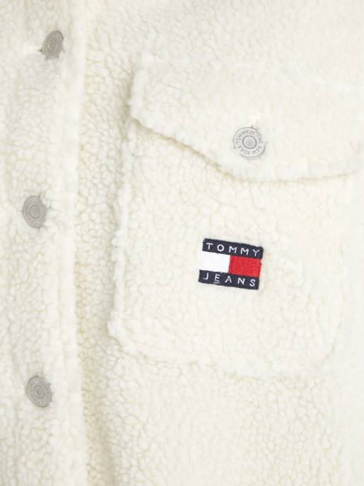 TOMMY JEANS TJW TEDDY BADGE OVERSHIRT EXT Preisnachlass
